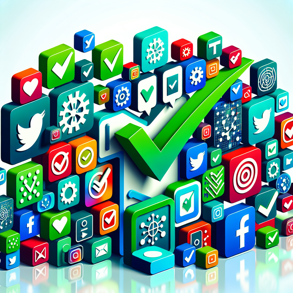 Social media icons with checkmarks indicating successful strategies.